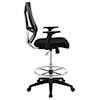 Modway Home Office Extol Mesh Drafting Chair In Black