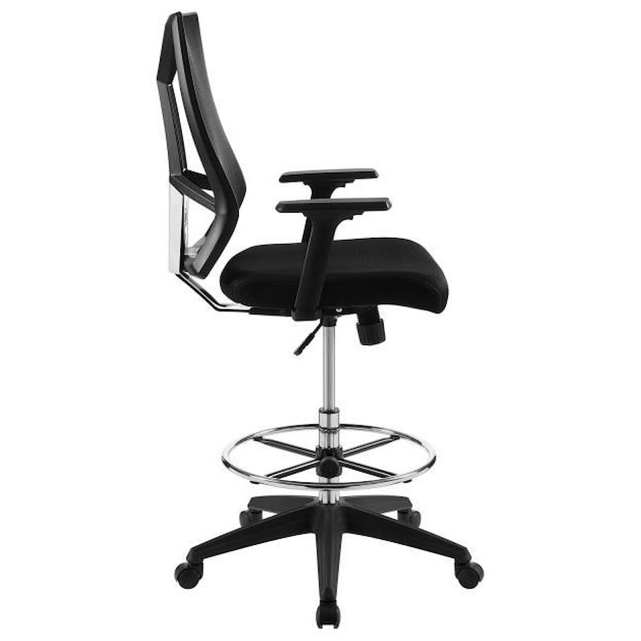 Modway Home Office Extol Mesh Drafting Chair In Black