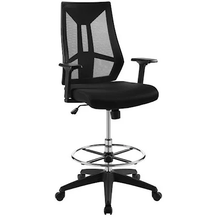 Extol Mesh Drafting Chair In Black