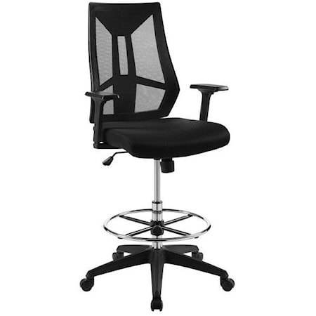 Extol Mesh Drafting Chair In Black