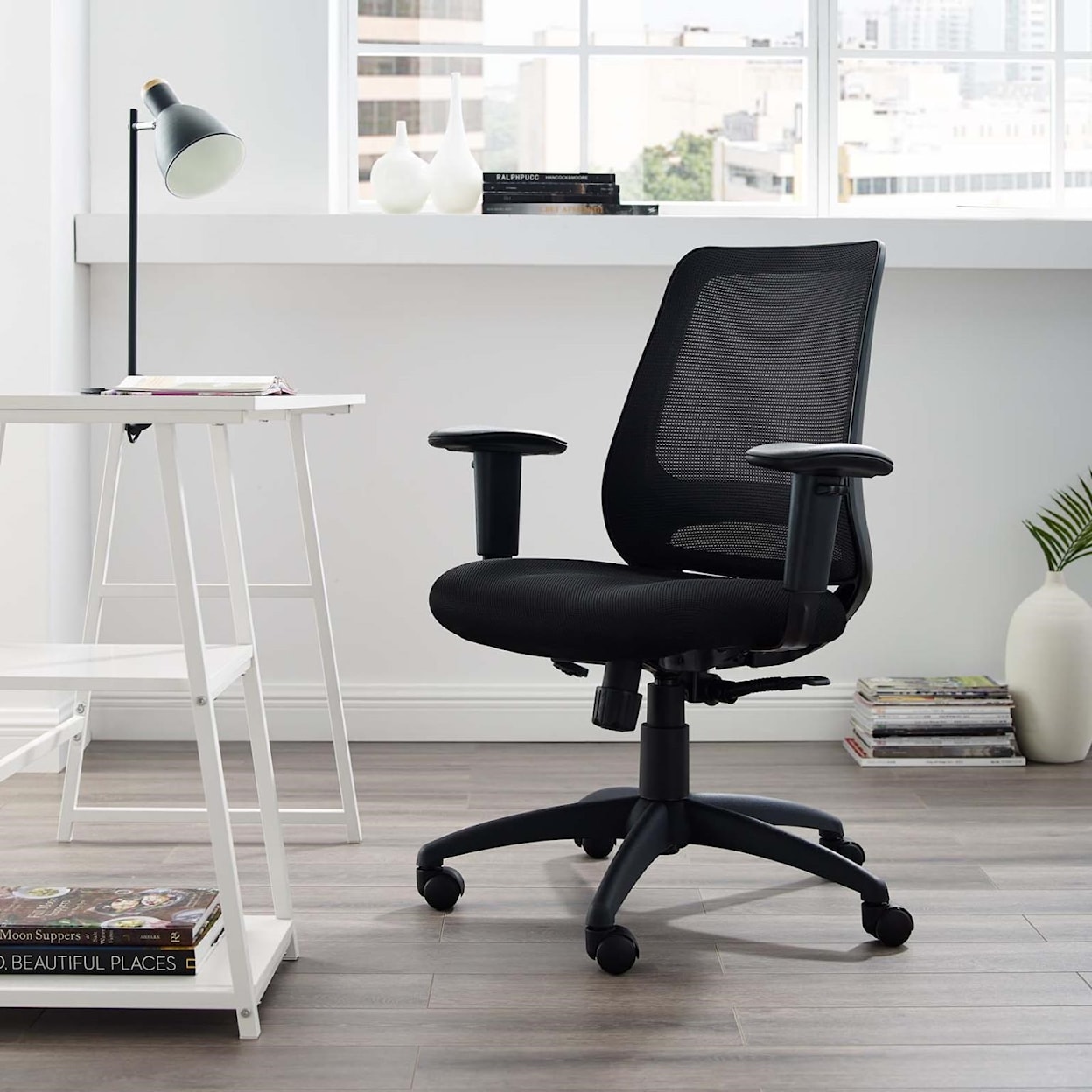 Modway Home Office Forge Mesh Office Chair In Black