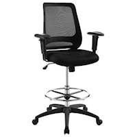Forge Mesh Drafting Chair In Black