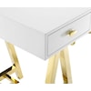 Modway Home Office Jettison Office Desk In Gold White