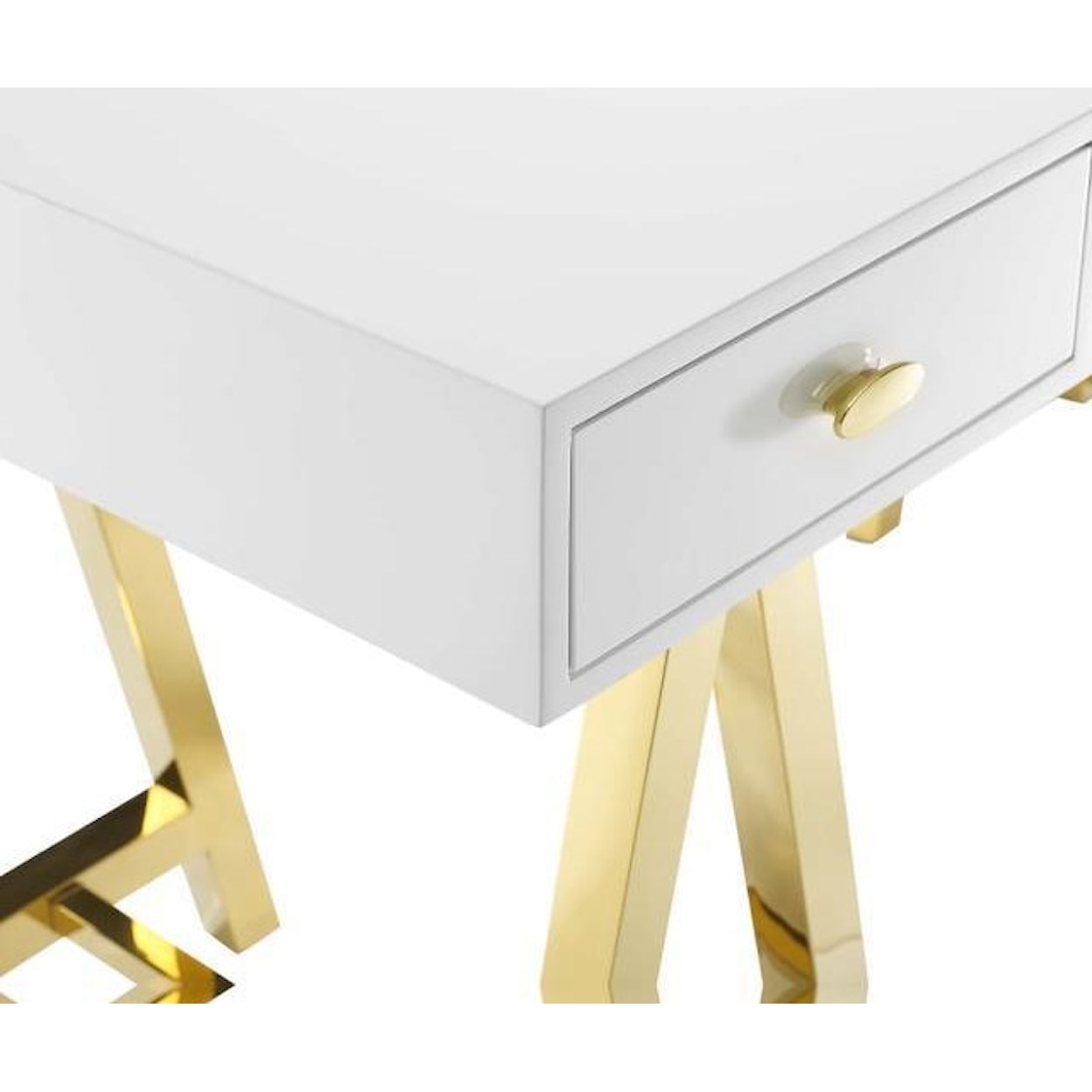 Modway Home Office Jettison Office Desk In Gold White