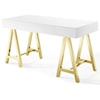 Modway Home Office Jettison Office Desk In Gold White