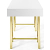 Modway Home Office Jettison Office Desk In Gold White