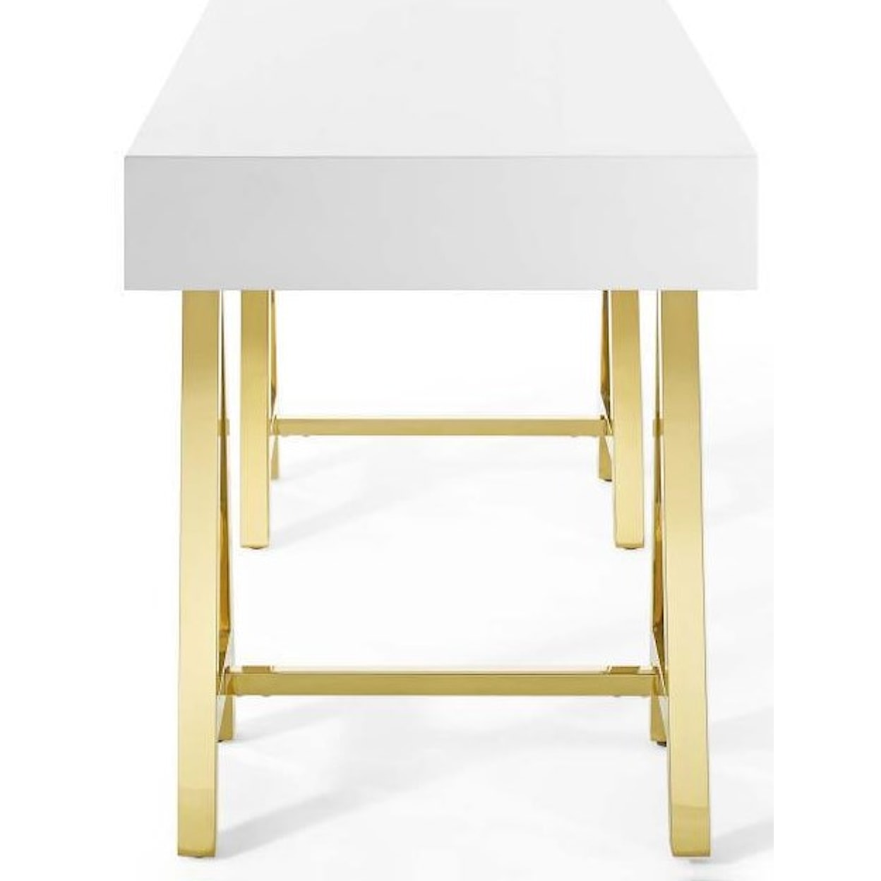 Modway Home Office Jettison Office Desk In Gold White