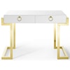 Modway Home Office Ring Office Desk In Gold White