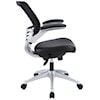 Modway Home Office Edge Leather Office Chair In Black