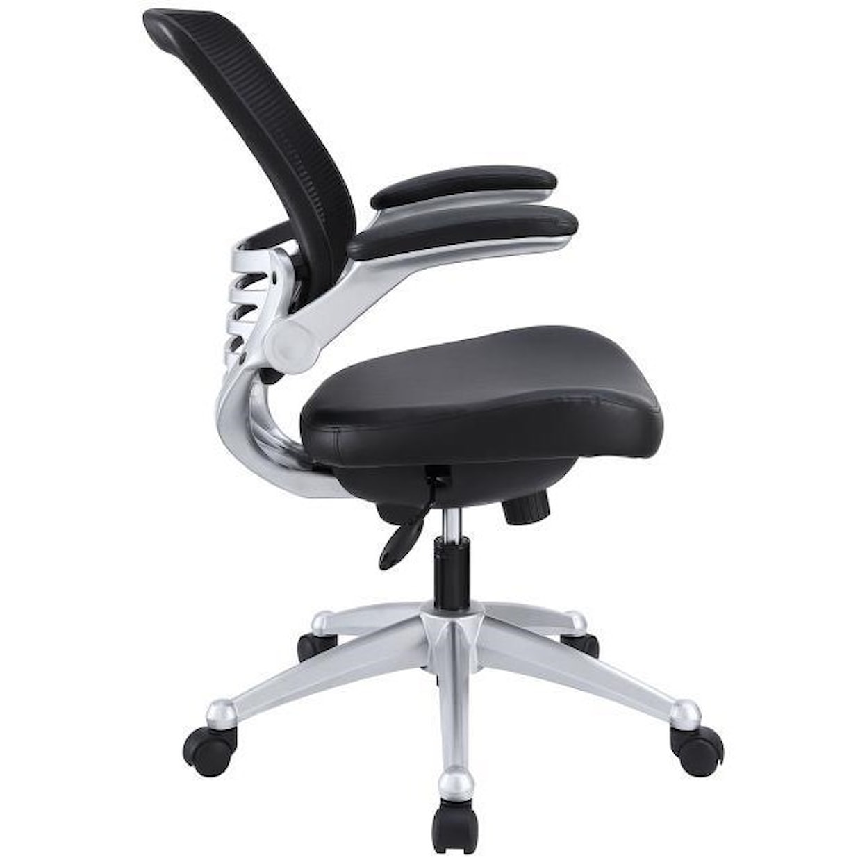 Modway Home Office Edge Leather Office Chair In Black