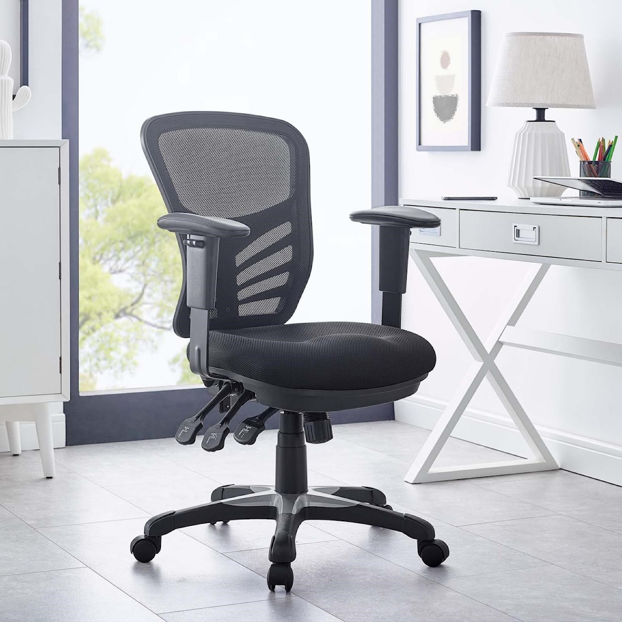 Modway Home Office Articulate Mesh Office Chair In Black