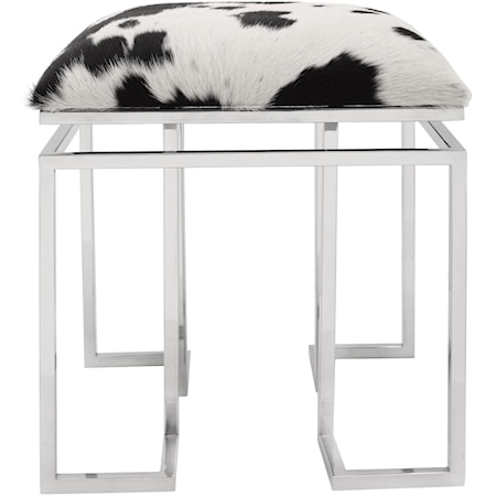 Cowhide Square Stool