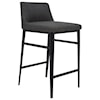 Moe's Home Collection Baron Charcoal Mid-Century Modern Counter Stool