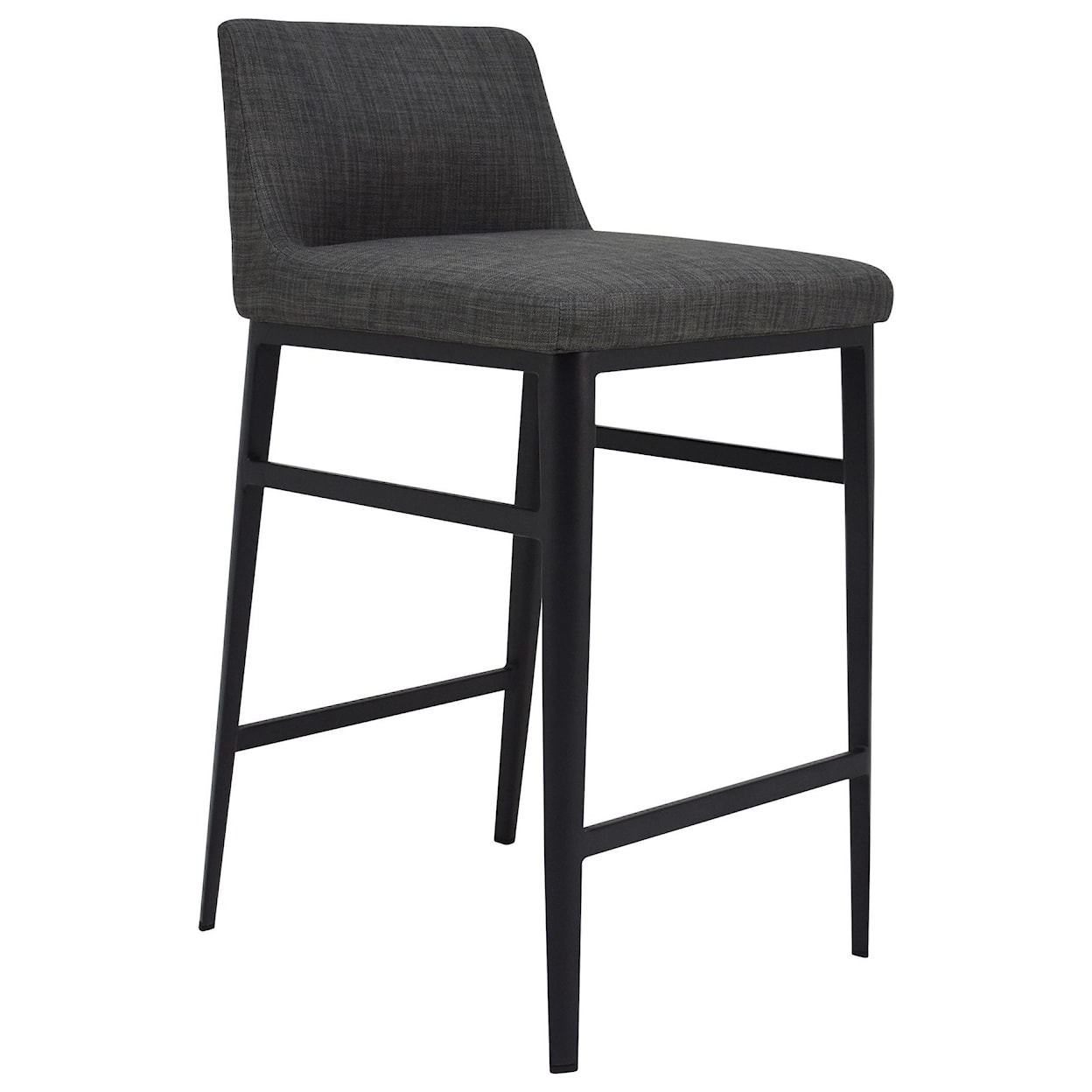 Moe's Home Collection Baron Charcoal Mid-Century Modern Counter Stool