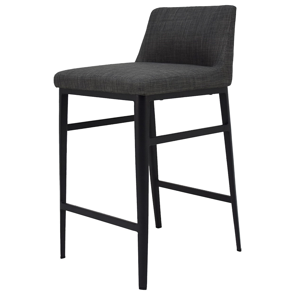 Moe's Home Collection Baron Charcoal Mid-Century Modern Counter Stool