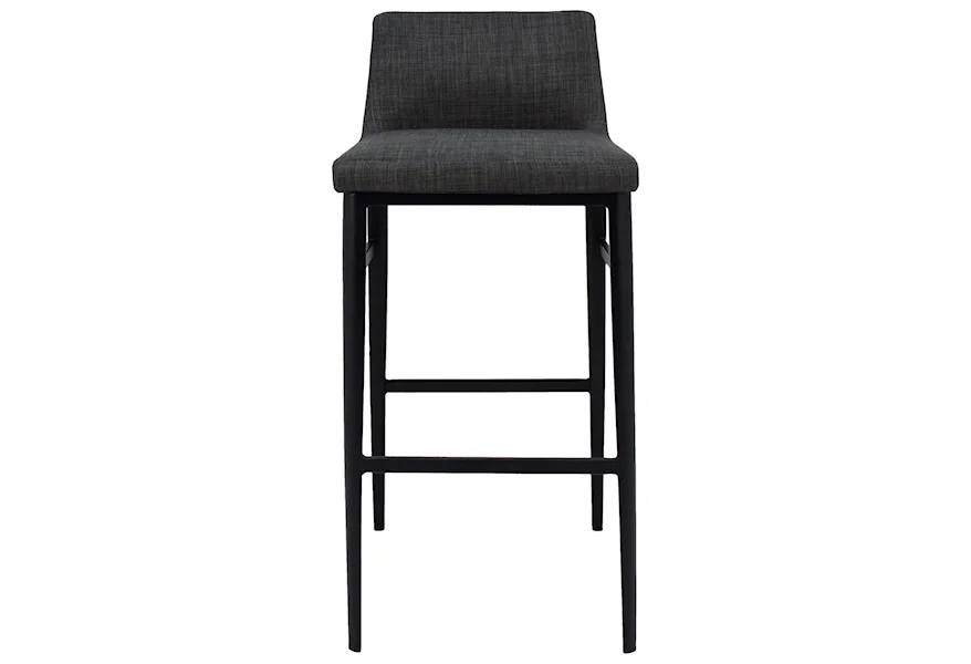 Baron Charcoal Barstool by Moe's Home Collection at Fashion Furniture