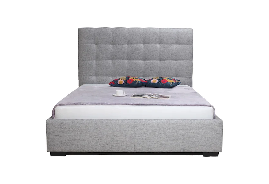 Belle  Storage Bed Queen Light Grey Fabric  by Moe's Home Collection at Z & R Furniture