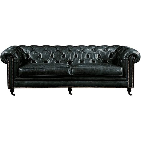 Tufted Top Grain Leather Sofa