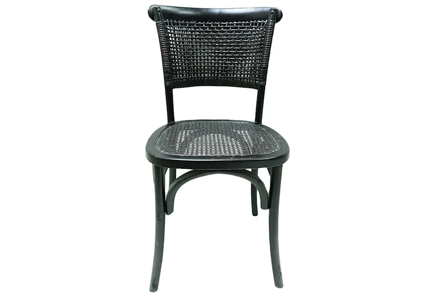 Churchill Dining Chair with Rattan Seat by Moe's Home Collection at Stoney Creek Furniture 