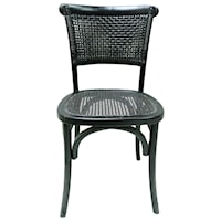 Dining Chair with Rattan Seat