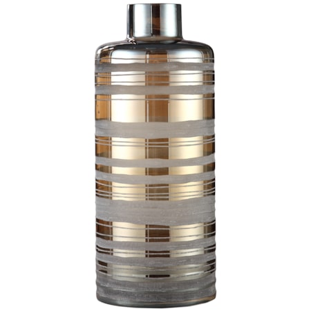 Nevada Vase In Grey/Gold FInish