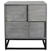 Contemporary 2 Drawer Nightstand