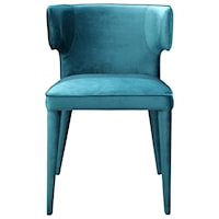 Contemporary Dining Chair with Hourglass Back