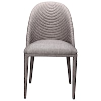 Contemporary Upholstered Dining Chair with Modern Channel Stitch Detail