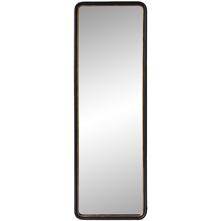 Sax Tall Mirror with Brushed Gold Details