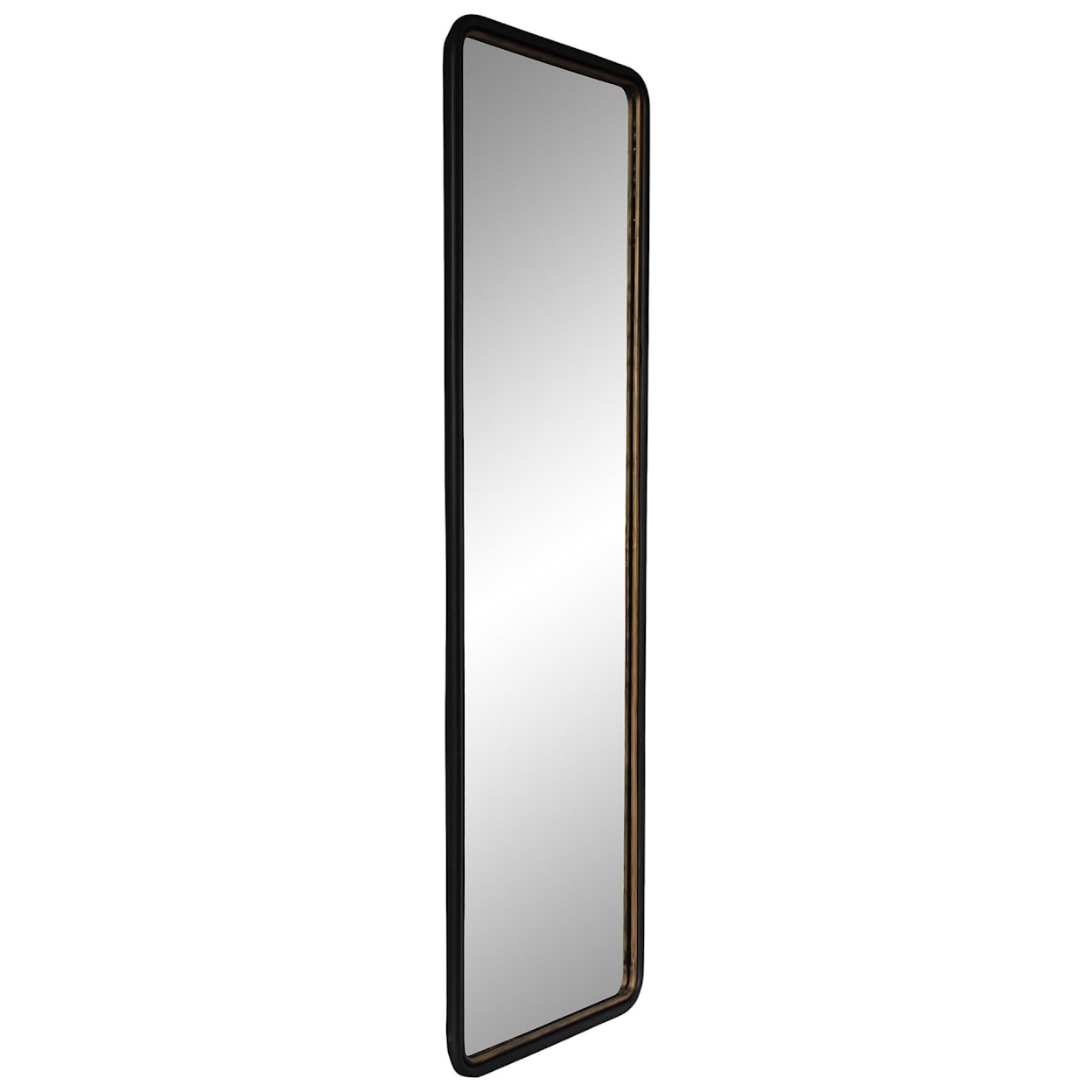 Moe's Home Collection Mirrors and Screens Sax Tall Mirror with Brushed Gold Details