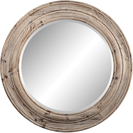 Porthole Mirror Brown