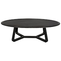 Contemporary Oval Charcoal Black Coffee Table