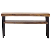 Rustic Sofa Console Table with Solid Acacia Wood
