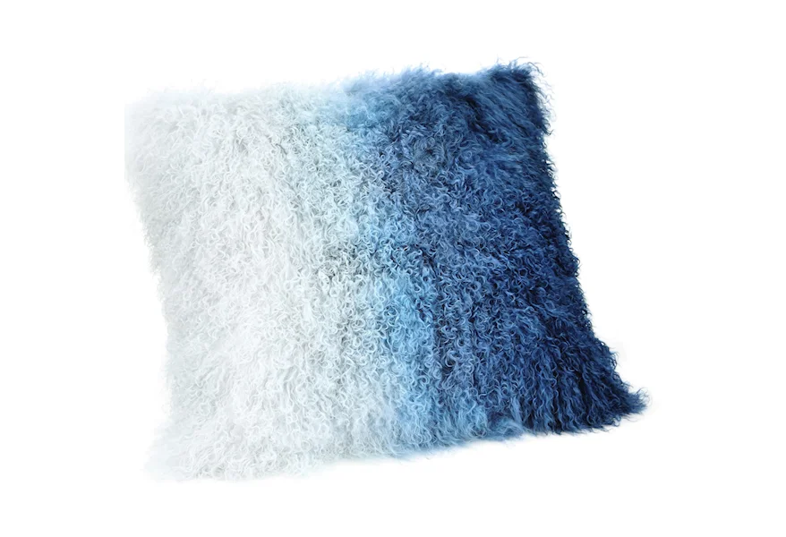 Pillows and Throws Lamb Fur Pillow Blue Spectrum by Moe's Home Collection at Stoney Creek Furniture 