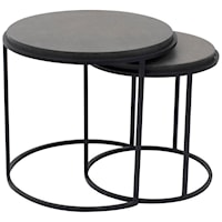 Set of 2 Round Nesting End Tables