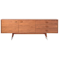 Mid-Century Modern Small Walnut Sideboard