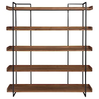 Industrial Large Bookshelf with Iron Frame