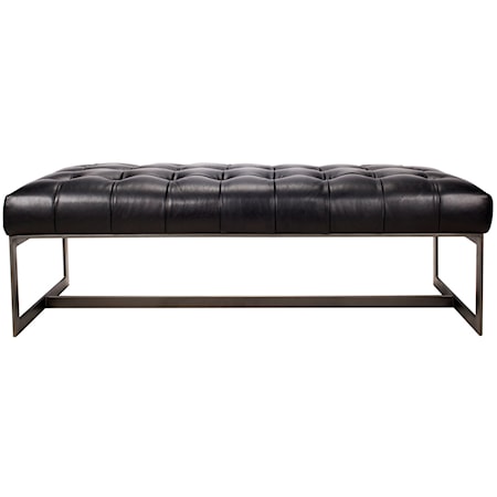 Leather Bench Black