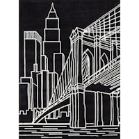 Brooklyn Bridge 4' X 6' Rug - Black