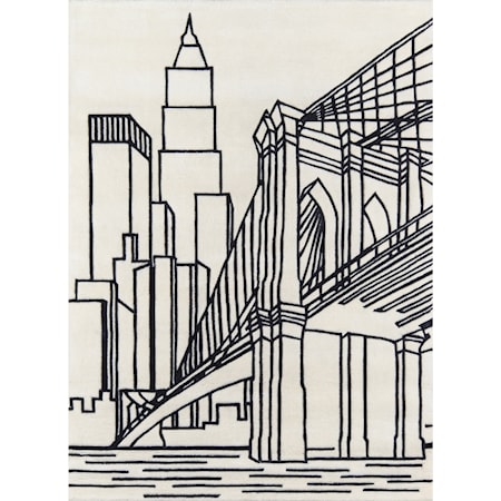 Brooklyn Bridge 5' X 7' Rug - Ivory