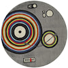 Momeni Lil Mo Hipster Turntable 5' X 5' Round Rug - Grey