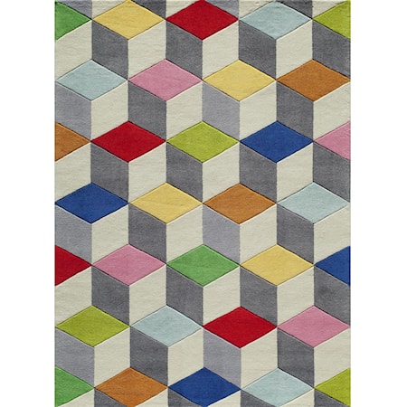 Multi-Colored Lil Mo Hipster 4' x 6' Rug