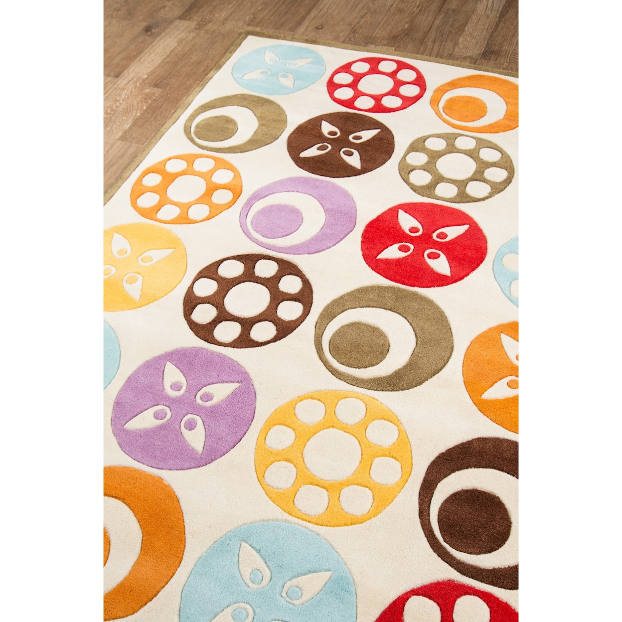 Momeni Lil Mo Whimsey Candy Dots 4' X 6' Rug - Ivory