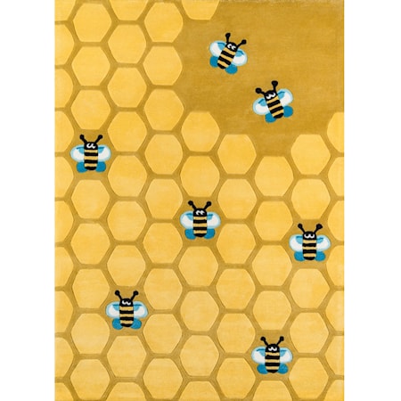 Honeycomb Gold 2' X 3' Rug - Honeycomb Gold