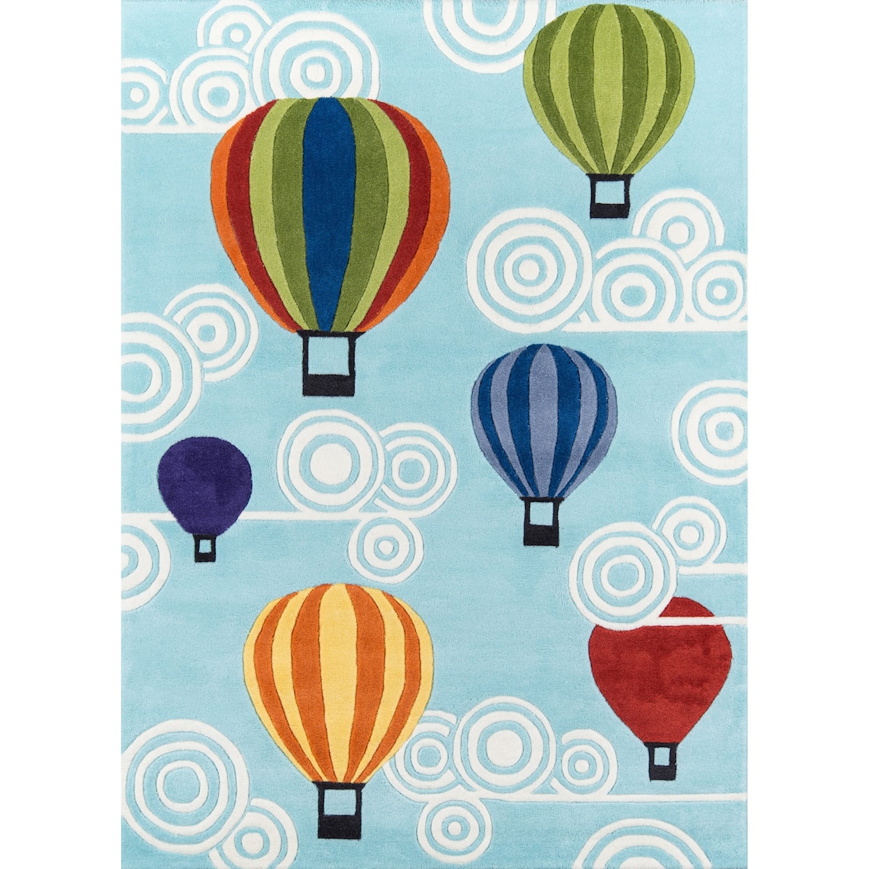 Momeni Lil Mo Whimsey Hot Air Balloons 5' X 7' Rug - Multi