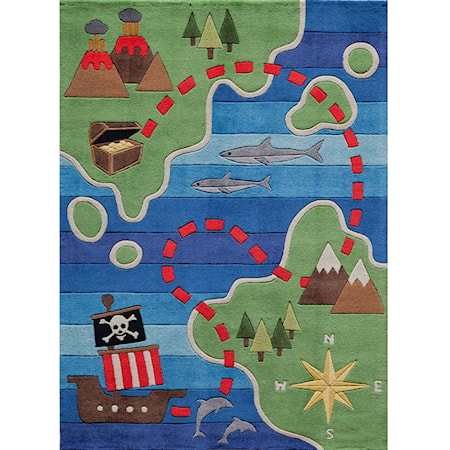 Pirate 2' X 3' Rug - Multi