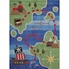 Momeni Lil Mo Whimsey Pirate Map 4' x 6' Rug