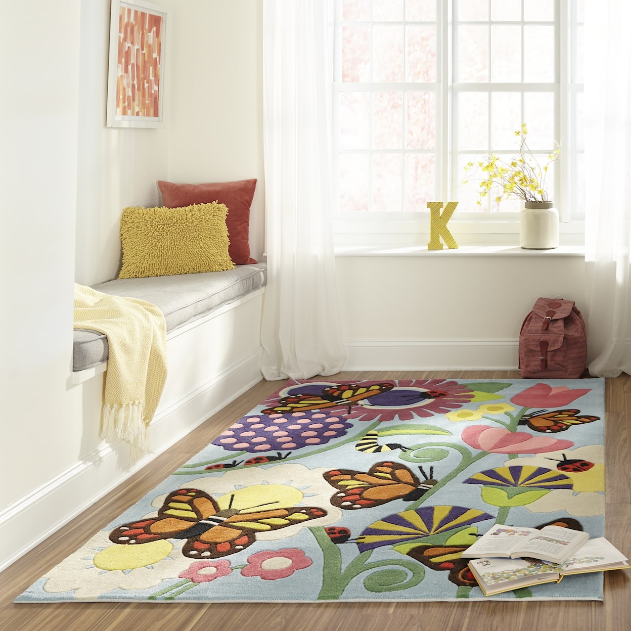 Momeni Lil Mo Whimsey Butterfly 8' X 10' Rug - Multi