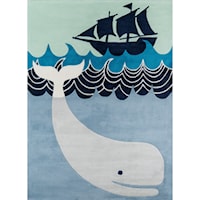 Whale's Tail 8' X 10' Rug - Multi Blue