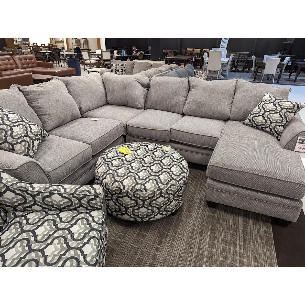 Morris Outlet Clearance and Closeouts Fairfield Commons Mall Last One! Belford Sectional Sofa and Chair!